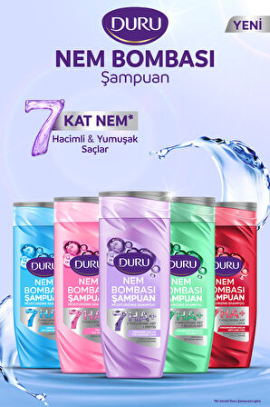 Duru Nem Bombası Yağlanma Eğilimli Saçlar İçin Arındırıcı ve Hacim Verici Şampuan 3x400 Ml