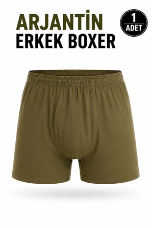 Arjantin Erkek Boxer Pamuklu Rahat Kalıp Esnek Belli Günlük Kullanım Nefes Alan Boxer