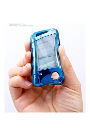 Skoda Octavia Uyumlu Parlak Tpu Anahtar Kılıfı Kırmızı