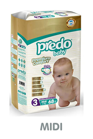 Predo Çocuk Bezi Jumbo Paket Midi 68 Li