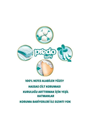 Predo Baby Premium Comfrt 5 Numara 52li Bebek Bezi