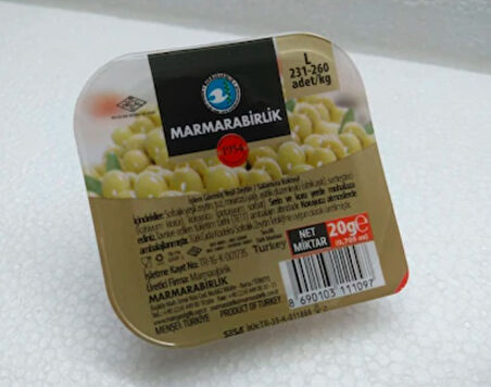 Marmarabirlik Salamura Kokteyl 231-260 KB L Yeşil Zeytin 80 x 20 G