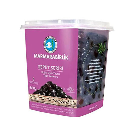 Marmarabirlik Sepet Serisi 291-320 KB S Siyah Zeytin Kutu 3 x 800 G