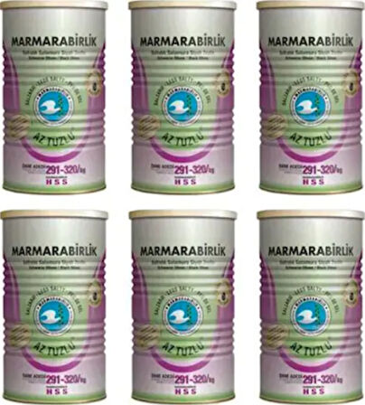 Marmarabirlik Hususi Az Tuzlu 291-320 KB S Siyah Zeytin 6 x 400 G