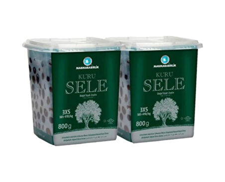 Marmarabirlik Kuru Sele 381-410 KB 3XS Siyah Zeytin Kutu 2 x 800 G