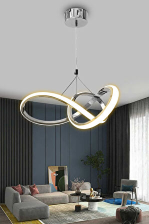 Düz 3 Renk Kardelen Model Beyaz- Sarı- Gün Işığı Modern Sarkıt Led Avize