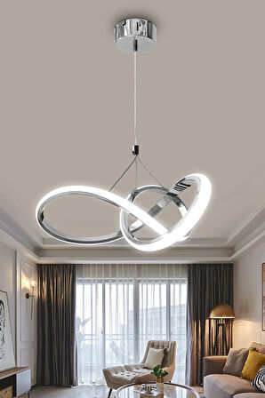 Düz 3 Renk Kardelen Model Beyaz- Sarı- Gün Işığı Modern Sarkıt Led Avize