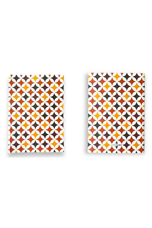 Amerikan Cilt, A5 Çizgili Defter, 64 Yaprak, 90gr. Ivory Kağıt (DESENLİ KAPAK TASARIMI)