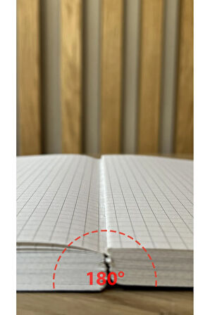 Özel Tasarım Kraft Kapaklı A5 Enzo Kareli Defter - 180 Derece Açılabilir, %100 El Işçiliği