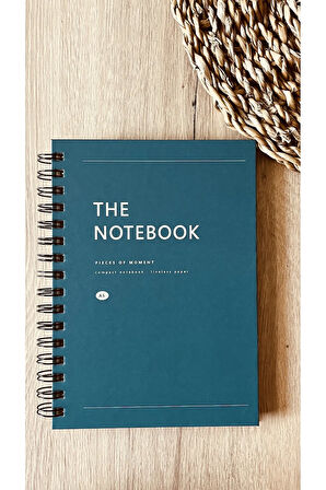 Sert Mukavva Kapaklı Spiralli 80 Yaprak Çizgisiz A5 Defter (Peacock Blue Kapak Rengi)