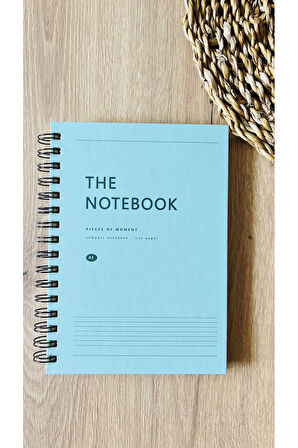 Sert Mukavva Kapaklı Spiralli 80 Yaprak Çizgili A5 Defter (Soft Mint Kapak Rengi)