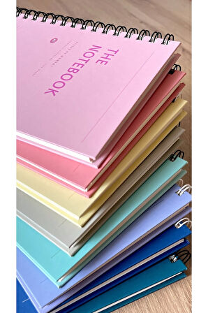 Sert Mukavva Kapaklı Spiralli 80 Yaprak Kareli A5 Defter (Cherry Blossom Kapak Rengi)