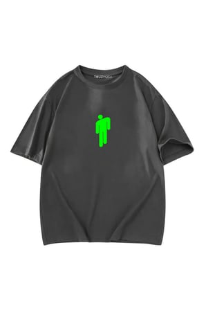 Yıkamalı Billie Eilish Baskılı Unisex Oversize Vintage T-shirt