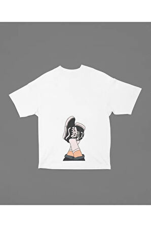 Özel Tasarım Cool Baskılı Unisex Oversize Tişört