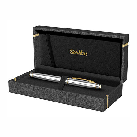 İsminize Özel Scrikss 35 Gold Krom Roller Kalem Kutulu
