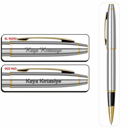 İsminize Özel Scrikss 35 Gold Krom Roller Kalem Kutulu