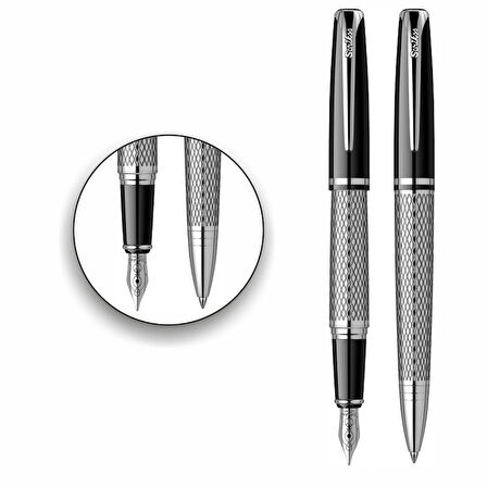 İsminize Özel Scrikss 477 Tükenmez+Dolma Kalem Set