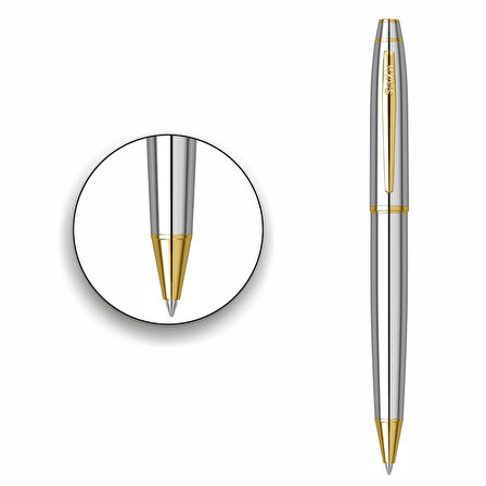 İsminize Özel Scrikss 35 Gold Krom Tükenmez Kalem