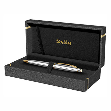 İsminize Özel Scrikss 35 Gold Krom Tükenmez Kalem