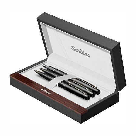 İsminize Özel Scrikss 38 Mat Siyah 3 Lü Set D.K+T.K+V.K