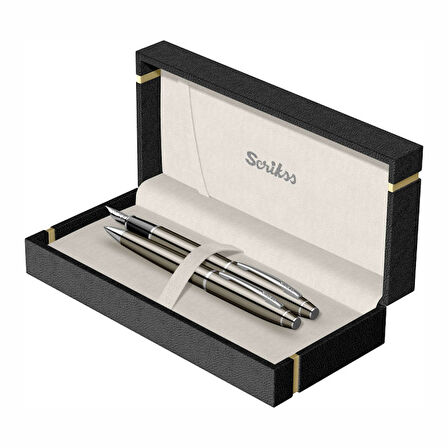 İsminize Özel Scrikss 35 Tıtanıum Tükenmez+Dolma Kalem Set