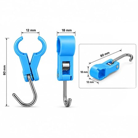 SN-38119 Yuvarlak Kelepçe Askı 80x12x18mm 4’lü Paket