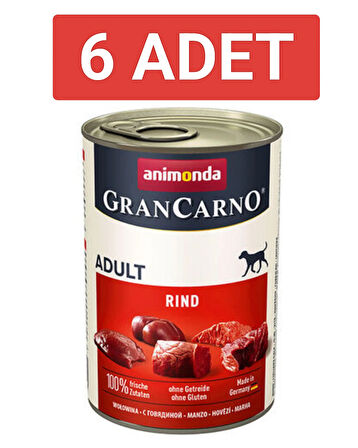 Animonda Gran Carno Sığır Etli Yetişkin Köpek Konservesi 400gr X 6 Adet
