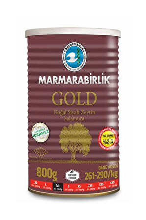 MarmaraBirlik Gold Teneke Zeytin 800 gr x 4 Adet