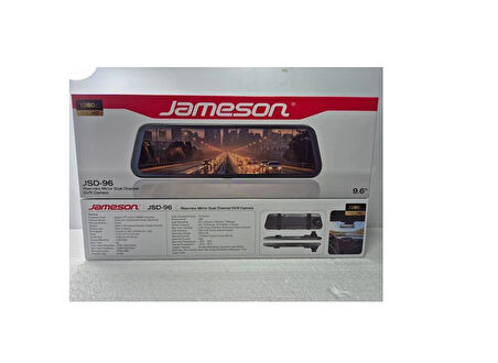 JAMESON JSD-96-9.6''HD EKRAN-ÖN KAYIT-GERİ GÖRÜŞ KAYIT-HAREKET ALGILAMA SES KONTROLLÜ DİKİZ AYNAS
