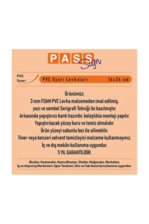 PANO PVC UYARICI LEVHA GİZLİ KAMERA 16*24 CM