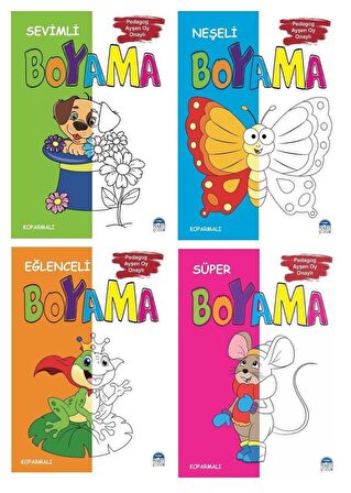 Martı Süper Boyama Kitabı Seti 4 Kitap A5 Boy