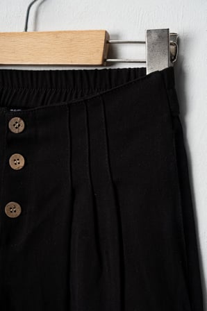 Kız Çocuk Yüksek Bel Düğmeli Gabardin Kumaş Pantolon Rahat Ve Şık Tasarım 9-14 Yaş