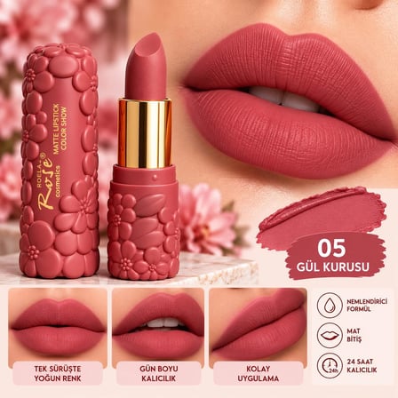 ROSE HATTE LIPSTICK COLOR SHOW MAT RUJ
