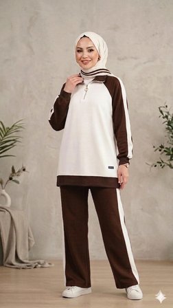 Kadın Tesettür Modal Kumaş Spor Eşofman Takımı