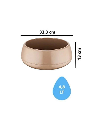 Omnipazar SO-EAS3 Dekoratif Elvan Arajman Sukulent Kaktüs Saksı 4.8 Litre No 3