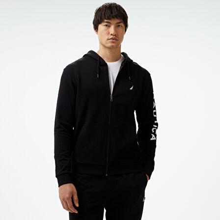 Nautica Erkek Siyah Standart Fit Sweatshirt