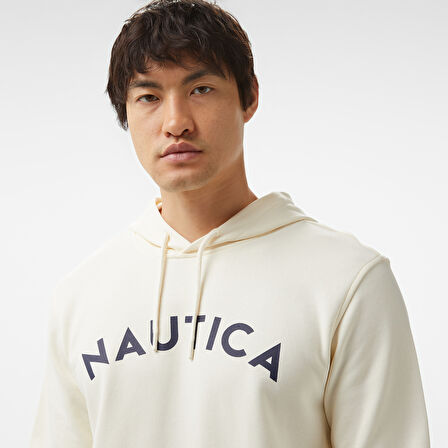 Nautica Erkek Krem Standart Fit Sweatshirt