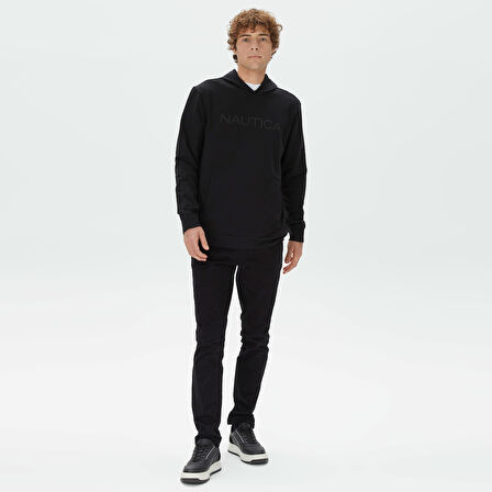 Nautica Erkek Siyah Standart Fit Sweatshirt