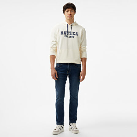 Nautica Erkek Krem Standart Fit Sweatshirt