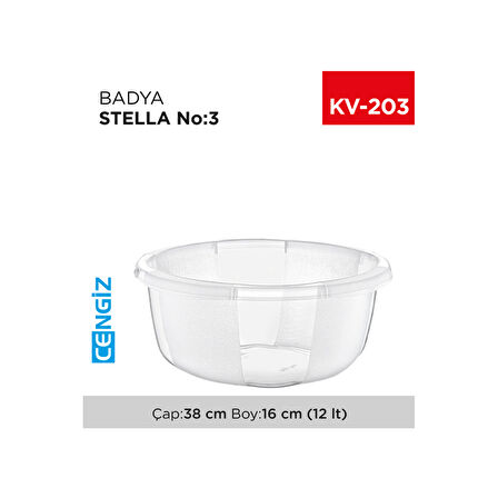 Yuvarlak Şeffaf Badya 1 Adet 3 No