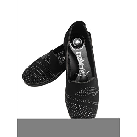 Siyah Taşlı Ortopedik Terletmez Babet