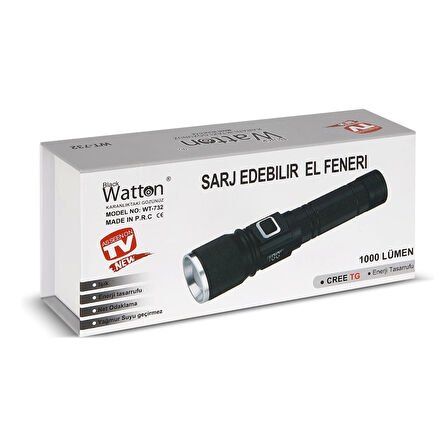 Cree Tg Led 1000 Lümen Göstergeli Fonksiyonel El Feneri