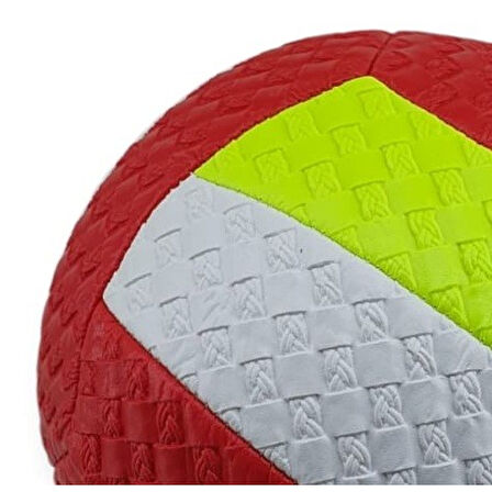 Voleybol Topu Desenli 280 gr -KIRMIZI