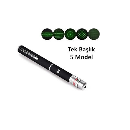 Yeşil Lazer Pointer 5000 mW 15 Km (Tek Başlık 5 Model)