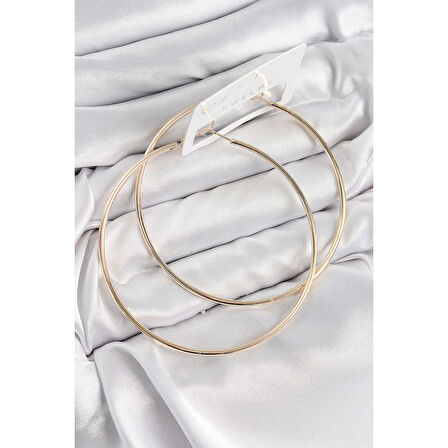 Pirinç Halka Model Gold Renk Kadın Küpe