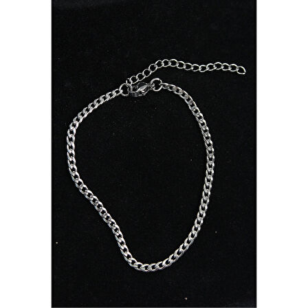 316L Çelik İnce Klasik Model Gümüş Renk Erkek Bileklik