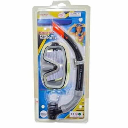 Maske Şnorkel Safari Dalış Seti Tepered Cam