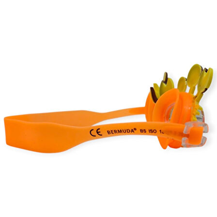 Çocuk Yüzücü Gözlüğü Silikon Taşıma Çantalı Turuncu Yengeç