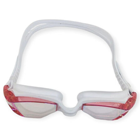 Aynalı Yüzücü Gözlüğü Silikon KIRMIZI