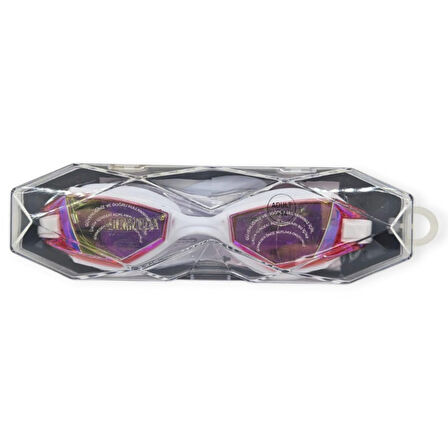 Aynalı Yüzücü Gözlüğü Silikon KIRMIZI